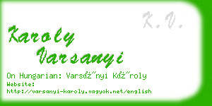 karoly varsanyi business card